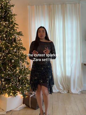 team sparkle over here ✨ #holidayoutfit #dresstoimpress #zaraoutfit 