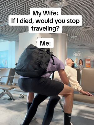 It’s not Weekend at Bernie’s, it’s true love. 😂 (Thanks for the reminder @Soraya the Traveling Therapist) #coupleshumor #relationshipgoals #couplesgoals #husbandwife #travelcouple 