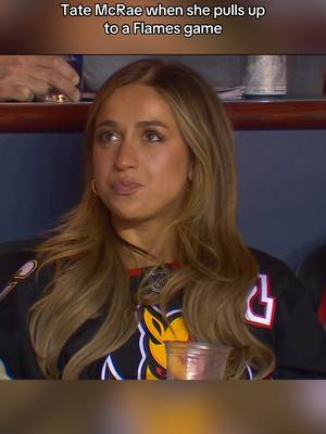 She loves it 😌🔥 #TateMcRae #CalgaryFlames #NHL #hockey