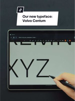 Created with safety in focus, Volvo Centum increases readability and legibility across all touchpoints – in and outside the car. The new typeface will debut in Volvo EX60 coming in 2026. #volvocars #volvodesign #typeface #volvo #volvocentum 