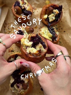 ad Savoury Christmas Puds with @Hoover UK ✨✨❣️❣️🤶🏼🤶🏼 I fear I’ve transformed the way I eat Christmas leftovers… these were RIDICULOUS omg. The Hoover Collection 3 Oven made this whole process super simple, super speedy and super sustainable. The no preheat & air fry technology are literally game changers, meaning this crispy, gooey, goodness could be yours in just 20 minutes. 😋😋😋😋 All you need is… Veggie Cocktail Sausages 1tsp Wholegrain Mustard 1tsp Honey 8 Frozen Yorkshire Puddings The Christmas Dinner Leftovers (I have mash, cauliflower cheese, stuffing, red cabbage, brie & wensleydale) 1tbsp Butter 1tsp Minced Garlic 1tsp Dried Parsley Gravy! To make… ✨ Create a glaze with the mustard and honey and brush it over your veggie sausages. ✨ Turn the Hoover Collection 3 Oven to the air fry function & the temp to 180 - cook for 7 minutes.  ✨ Pop the yorkshire puddings into the air fry tray and pop into the oven for 3 minutes on the same setting.  ✨ Remove from the oven and lightly push them down so that the bottom flattens out. ✨ Stuff generously with your leftovers before popping back into the oven for 10 minutes. The cheese should be gooey and delicious whilst the yorkshire puds have stayed crisp. ✨ Cover in gravy and enjoy !! You can grab 10% off Hoover site wide using code Emsbalance10❣️  #christmasleftovers #veggiechristmas 