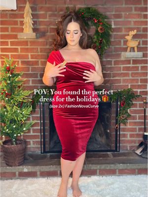 @FashionNovaCURVE • This red velvet dress is so perfect for the holidays! 😍❤️✨ it’s called the “Nalani One Shoulder Velvet Dress” from @Fashion Nova and I’m wearing a size 2x! What do we think? 🎁 #plussizedress #plussizestyle #grwmoutfit #size16style #reddress 