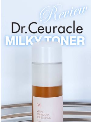 Day 6 reviewing milky toners 🥛  This one’s a cult classic, the @Dr.Ceuracle Official Vegan Kombucha Tea Essence.  One of the OGs in the bi-phase toner world, with that dreamy cream-on-top emulsion that blends perfectly once you shake it up.  They call it a multitasking cream-essence hybrid, rich in probiotics and vitamins from kombucha tea extract.  Supposedly detoxifying (not sure how that actually works), but it does deliver deep hydration and antioxidant support from the tea leaf essence.  Texture-wise, it’s chef’s kiss: 15% oil and 85% water — the sweet spot for normal to dry skin.  My skin feels instantly smoother, plumper, and hydrated with that glass-skin glow.  ⭐ 9/10  A staple in my routine, luxurious texture, beautiful finish, and it just makes my skin happy.  Stay tuned for Day 7 reviewing milky toners, which is your favorite so far?