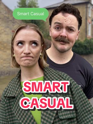 When guys dress “Smart Casual” 😎👍 *hard emphasis on casual. **if all your mates don’t own it, it’s probably not cool. Cast in order of appearance… Glam Queen : @Hayley Morris Generic Boyfriend : @ me #Comedy #British #Boyfriends #Couples #Relatable 