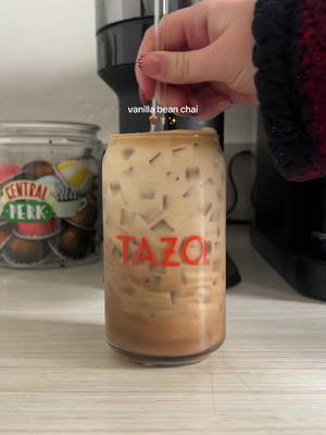 BRB, copying @Ash 🧋✨🏰 vanilla bean dirty chai ASAP 😌☕️ Brown sugar, vanilla bean paste, a shot of espresso and TAZO Classic Chai concentrate = cozy perfection. #TAZOChai #DailySip