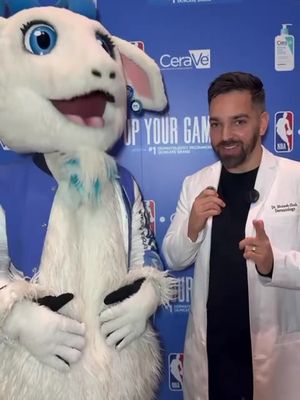 Whatttt?? Fans at the #EmiratesNBACup with insane answers to skincare questions in our Up Your Skin Game Challenge with @CeraVe #CeraVePartner #Skincare