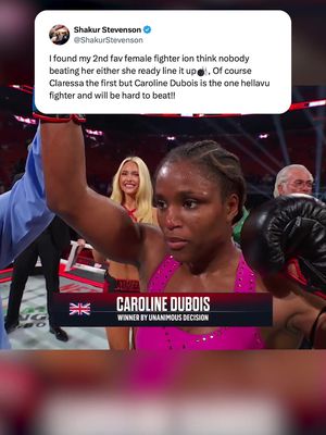 Shakur Stevenson showed love to Caroline Dubois after her win against Camilla Panatta 👏 Respect ❤️ JAKE PAUL vs. ANTHONY JOSHUA LIVE only on Netflix TONIGHT, December 19 8 PM ET | 5 PM PT #JakeJoshua #boxing 