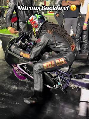 Nitrous Backfire! 😮 #motorcycles #dragracing #dragrace #racing 