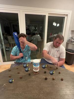 💣 =  ⚾️bat to shin. Fun games #sports #game #funny @JakeAjemian30 @Speed @Doich Snacking Dough 