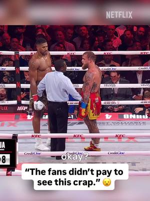 “THE FANS DIDN’T PAY TO SEE THIS CRAP.” THE REF TO JAKE PAUL AND ANTHONY JOSHUA 😨 LIVE NOW ONLY ON NETFLIX! #JakeJoshua #boxing #jakepaul #anthonyjoshua