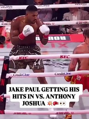 That right hook! 👀  @jakepaul definitely held his own tonight! #JakeJoshua