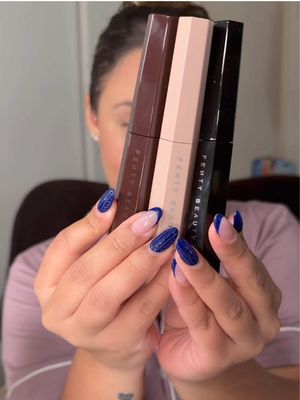 Trying the NEW @Fenty Beauty Fine Linez Eyeliners & Hella Thicc Mascaras 👀✨ #FentyBeauty #FentyBeautyReview #FineLinerz #HellaThiccMascara #EyelinerReview       