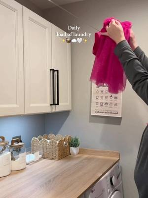 A load of laundry a day keeps the laundry scaries away 🧺😌 I always love when my daily laundry is just a bunch of towels ☁️🤍  #dailylaundry #laundry #laundryhacks #laundryroom #laundryday  