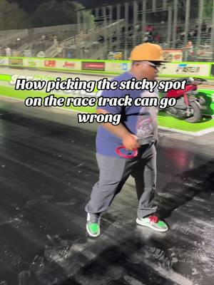 How picking the sticky spot on the racetrack can go wrong #dragrace #dragracing #bikes #biker 