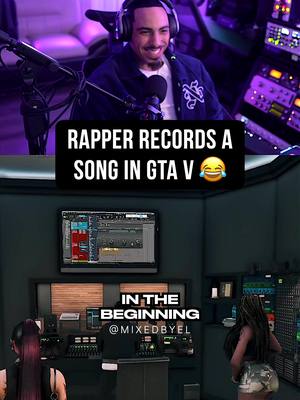 Rapper records a song in GTA V 😂🔥 #funnymeme #gaming #gtav #musicproduction #rapper