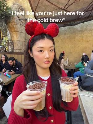I’d buy a Disneyland tix just to get the black caf cold brew… jk… unless? 👀 @Disney Parks #disneylandcalifornia #disneyland #disneycoldbrew #disneyfood 