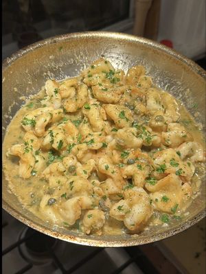 ponzu shrimp piccata over rice 🍤 inspired to make this after eating a great version at @ffffooooooood this week