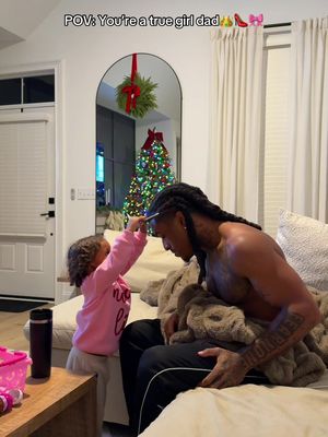 Daddy is a baddie🤭✨👑🎀 #toddler #girldad #babygirl #daddysgirl 