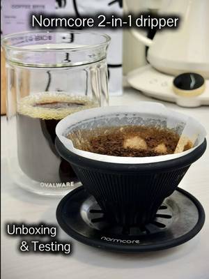 New toy for pour overs, 2-in-1 dripper from @normcore! Since I am learning pour overs and I wanted to have one that can do both V60 and flat bottom filters, not to end up with a million drippers, and I also wanted to test the drip mode on La Seine X, this one does it all! It’s compact, it’s made of metal and no plastic so it is “healthier”, has the edges covered with a plastic/silicone (where the water doesn’t reach) being perfect for holding it for little shaking during brewing and putting it apart after extraction, and it comes with a very useful base to place the dripper after extraction, very well thought! And I will also try the flat metal plates (slow and fast flow) for flat bottom filters soon and try to understand the differences! Pour over gear tools used: • Flow M6 Pro kettle from @Cocinare Direct  • K6 manual grinder from @kingrinder  • Scale from @maestrihouse  • Double wall tasting glass from @Ovalware  • Coffee beans (Costa Rica - Las Lajas) from @Coffee Bros.  #coffee #cafe #coffeetiktok #fyp #foryoupage 