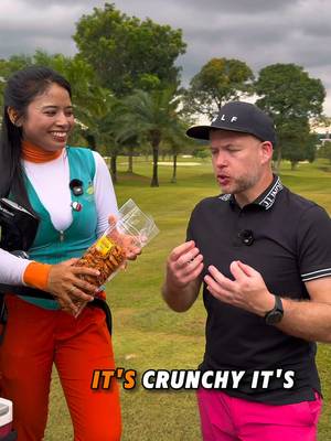 I tried some spicy Indonesian snacks while trying to make a birdie on hole 8 at Sukajadi with caddy @yulita anggraini Batam, Indonesia 🇮🇩 🌶️ 