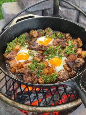 Steak and Eggs with Smoked Chimichurri