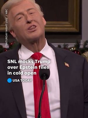 "Saturday Night Live" is closing out 2025 with a holiday message from President Donald Trump. The cold open of the final "SNL" episode of the year featured James Austin Johnson as Trump delivering a special holiday-themed speech in the White House. In the address, he defended his move to rename the John F. Kennedy Center for the Performing Arts as the Trump-Kennedy Center. "People are saying, 'Sir, why are you putting your name on so many buildings?' And I say it's because we had to take it off of so many files," Johnson's Trump said, referencing the release of new documents about sex offender Jeffrey Epstein, which contain many redactions.