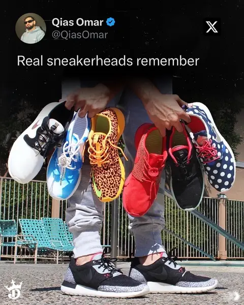 Real ones remember 😮‍💨 (h/t QiasOmar/X) #Nike #RosheRun #SneakerHeads #Throwback