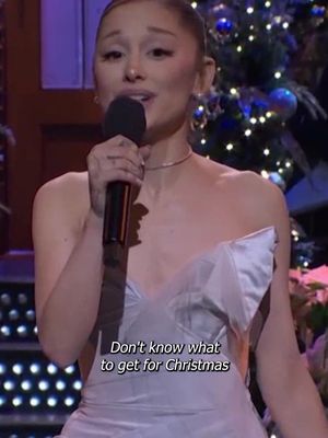 Comforted knowing #ArianaGrande also doesn't know what to buy for random Christmas guests 🙂‍↕️ #SNL