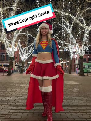 Hope you have a Super Christmas! I thought I’d stand out in this Supergirl Santa outfit, but turns out it was Santa Con in Seattle so I blended right in!  Vid cred @Spidey_Ty  #supergirl #christmastrend #supergirlcosplay #christmascosplay #supergirl😘😘😮‍💨 