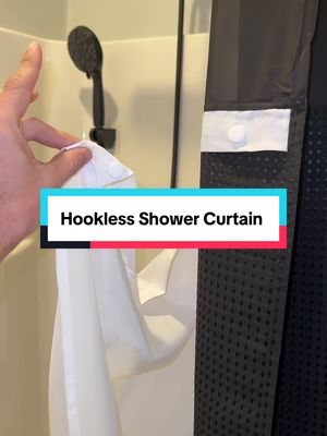 Once you make the switch you will never go back #showercutain #showercurtains #showertok #hooklessshowercurtain #CleanTok 
