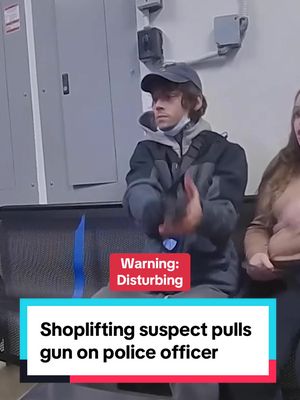 A suspected shoplifter was charged with attempted murder after trying to shoot a police officer inside a Walmart in Canton, Ohio, authorities said.  Bodycam footage shows two shoplifting suspects, identified as Shane Newman and Katerina Jeffrey, being led inside an office in the store. As they face questioning from a Canton police officer, Newman pulls out a gun and attempts to shoot him, but the weapon didn't fire. Newman was charged with attempted murder, felonious assault on a police officer, robbery, drug possession and having a weapon under disability, police said. Jeffrey was charged with complicity to commit a robbery. #canton #ohio 