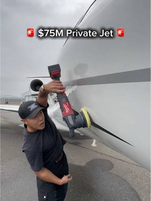 Insane CALLOUT for $75M Private Jet on our Busiest Day of the Year.  #aircraftdetailing #aviation #privatejet