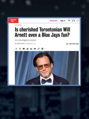 Thank you, Jimmy Kimmel, for pressing Will Arnett on the question Toronto Life has been asking since the World Series: is the cherished Torontonian even a Blue Jays fan? The actor gave a detailed answer about...Australia? Good swerve, Arnett. Our investigation continues. #willarnett #bluejays #torontobluejays #jays #jaystok #jimmykimmel #torontolife #toronto