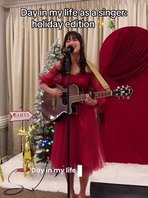 Def not my typical day, but so grateful to ring in the holidays doing what I love, with the people I love 🩵 #dayinmylife #singer #holidays #crazyrichasians #gig 