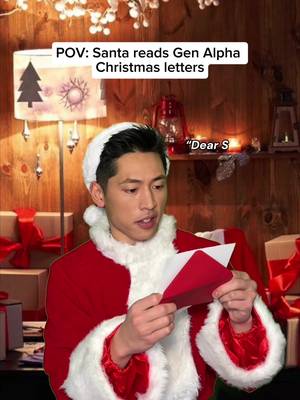 Santa reads Gen Alpha Christmas letters 🤣 #christmas #santa #genalpha #67 #pov 