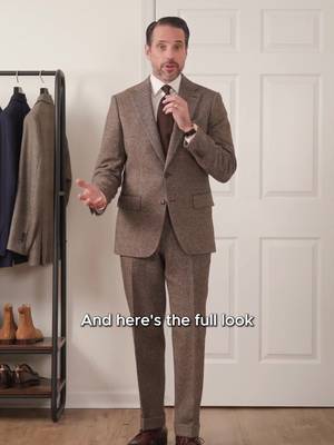 Tonal Tuesday is BACK and I'm featuring one of my all-time favorite suits -- brown Donegal tweed.