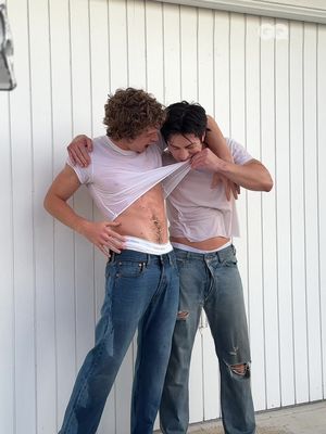Go behind-the-scenes on the set of #HudsonWilliams and #ConnorStorrie’s #HeatedRivalry GQ HYPE shoot in Los Angeles. Read the full story at the link in bio.