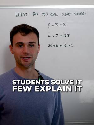 Kids can solve five minus three, but most cannot name the minuend, subtrahend, or difference.
