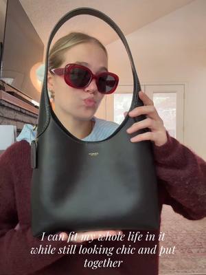 When your first big girl bag is roomy and made with genuine leather 🤌 Meet The Brooklyn Bag!✨ Ft. Ava Laurie #CoachPartner #BrooklynBag #WaysToStyle #BagThatFitsEverything #WorkToWeekend       