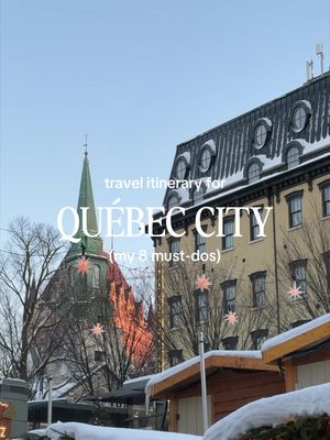 If Christmas had a Canadian zip code, it would be this! ❄️✨🎄 After a year of primarily solo travel, I had the chance to slow down and spend a few days offline exploring Québec City with my parents. If I were to go back, I’d make an effort to explore more beyond Old Québec. But if you’re visiting during the winter months, it makes sense to focus most of your time there. With that in mind, I put together my 8 must-dos on your trip! Link in bio for the full full list + map! 😌 #quebeccity #quebeccitytrip #canadatrip 