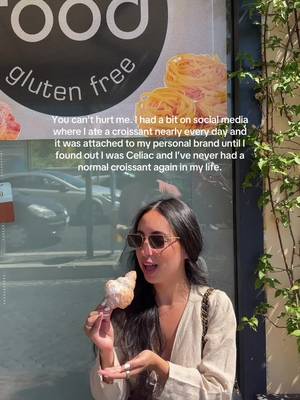 My 🥐 story is over on (the other app) but when I shared I was diagnosed celiac, the first reactions were… WHAT ABOUT CROISSANTS?! I have people in my DMs constantly sharing their favorite gluten-free croissants, pictures of paintings, home decor. So many of my friends have also bought me little croissant things (it brings me so much joy!!!) The more you share a story, the more people begin to remember it. And your community will rally behind that story and vulnerability.  Today, I have this little joke between 1% of yall and I love it (and a croissant tattoo and a daughter with a croissant belly button IYKYK). And I love this for us.  PS: if you’re in Denver, croissants from Wave the Grain are actually REALLY INCREDIBLE!! #contentcreator #celiacdisease #celiactiktok 
