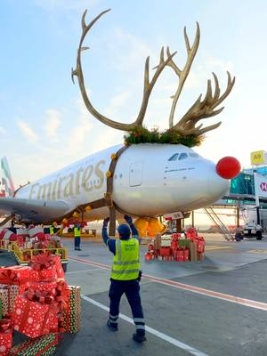 Introducing the Sleigh380. Santa's going long-haul this year! Merry Christmas from Emirates. 🎅🎄🎁 #Emirates #A380 #Aviation #Christmas