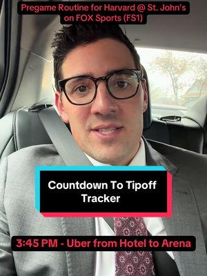 What do I do at the arena before going on the air?  A fun look behind the scenes on this Countdown to Tipoff Tracker 🏀📺.  Harvard @ St. John’s on FS1. @FOX Sports @CBBonFOX 