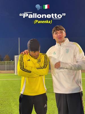 @Makai Fray testing his PENALTY language klnowledge with Juventus U20 @stefano_merola Enzo Keutgen and @paolo🧉 ⚪️⚫️🇮🇹 #challenge #football #juventus #skills 