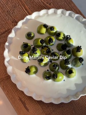 Your hosting secret weapon: Dirty Martini Dip. ✨ Caviar and blinis are 20% off with Prime through 1/1/26. Terms apply. #wholefoodsmarket #caviar #blini #dip