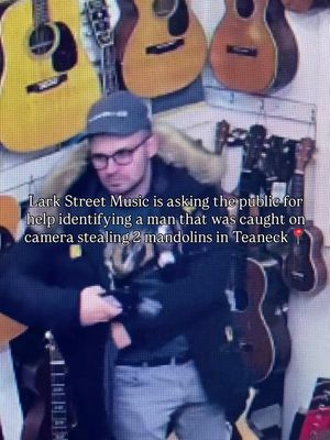Have you seen this man?  The owner of a Lark Street Music in Teaneck is asking the public for help after a man was caught on surveillance video stealing two rare mandolins from the shop. The theft happened the afternoon of Dec. 22, when the suspect removed two mandolins from the wall, hid them inside his winter coat, and walked out of the store. Owner Bernard Levine said the instruments — a 1949 Gibson F-12 and a Weber Yellowstone — are valued at $8,000 to $9,000 and are not commonly found in music stores. After noticing the instruments were missing, Levine reviewed security footage and reported the theft to police. He later shared the video on social media in hopes someone recognizes the suspect or the stolen instruments. - Follow to keep in the local loop  #bergencounty #bergencountynj #northjerseynews #njnews #teanecknj 