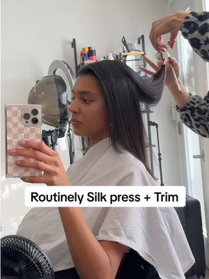 At this rate my hair should be waist length by the end of 2026 #silkpress 