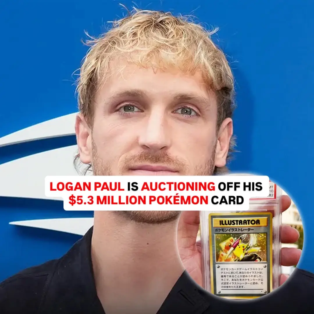 Logan Paul has decided to auction off his original pikachu Pokémon card, which he bought for $5.3 million.  The auction will be in February. #culture #loganpaul #pokèmon 