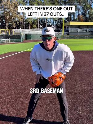 It’s all good until there’s one out left 😂 #27outs #baseball #daltonmauldin #baseballskit @TheGloveMagician 