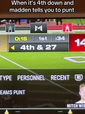 Not boutta punt #viral #funny #madden 